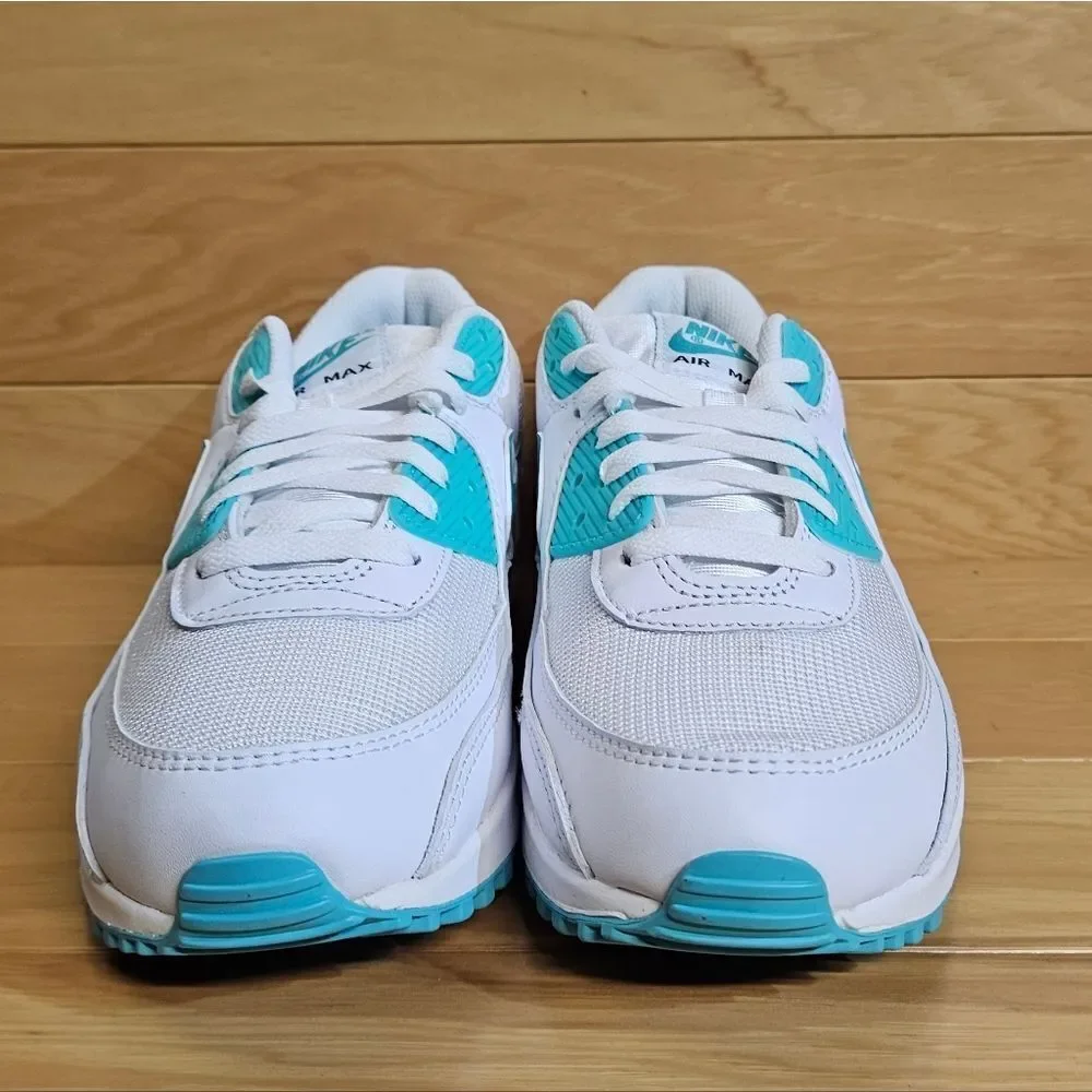 Nike Air Max 90 White Hyper Jade Black Size 8.5 Mens Shoe CT1028-102